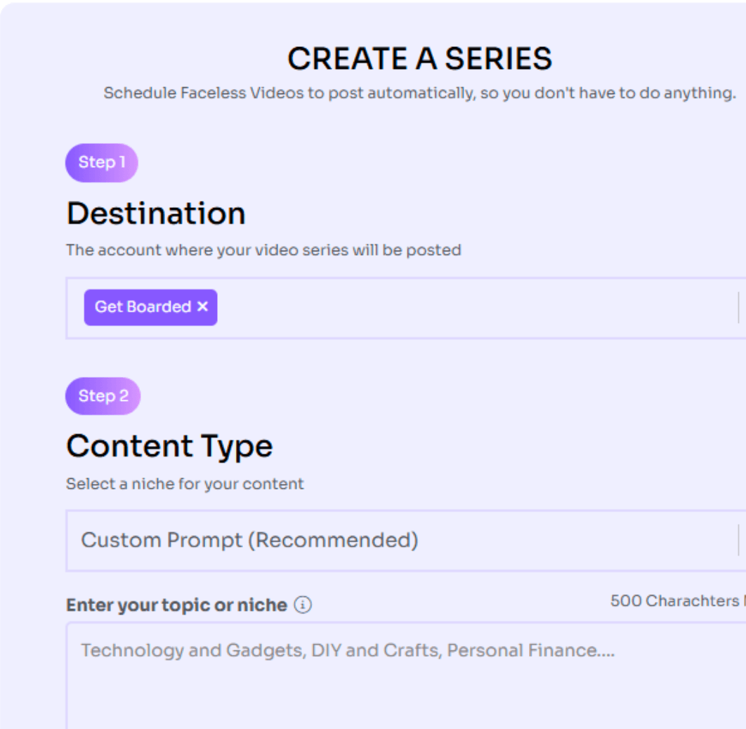 Thematic series creation - How Shortsbot works step 1